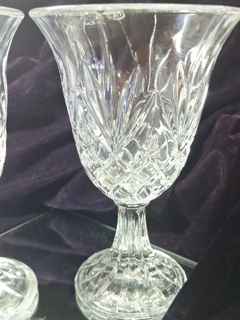 Godinger Clear Cut-Pattern Goblets - Set of 2